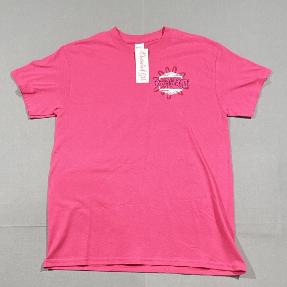Cherished Girl Pink Sloth Graphic T-Shirt Girls M Crew Neck Tagless Cotton